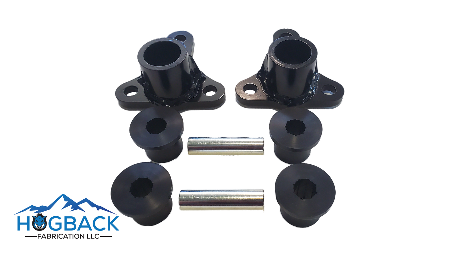 Heavy duty dodge shackle hanger with bushings