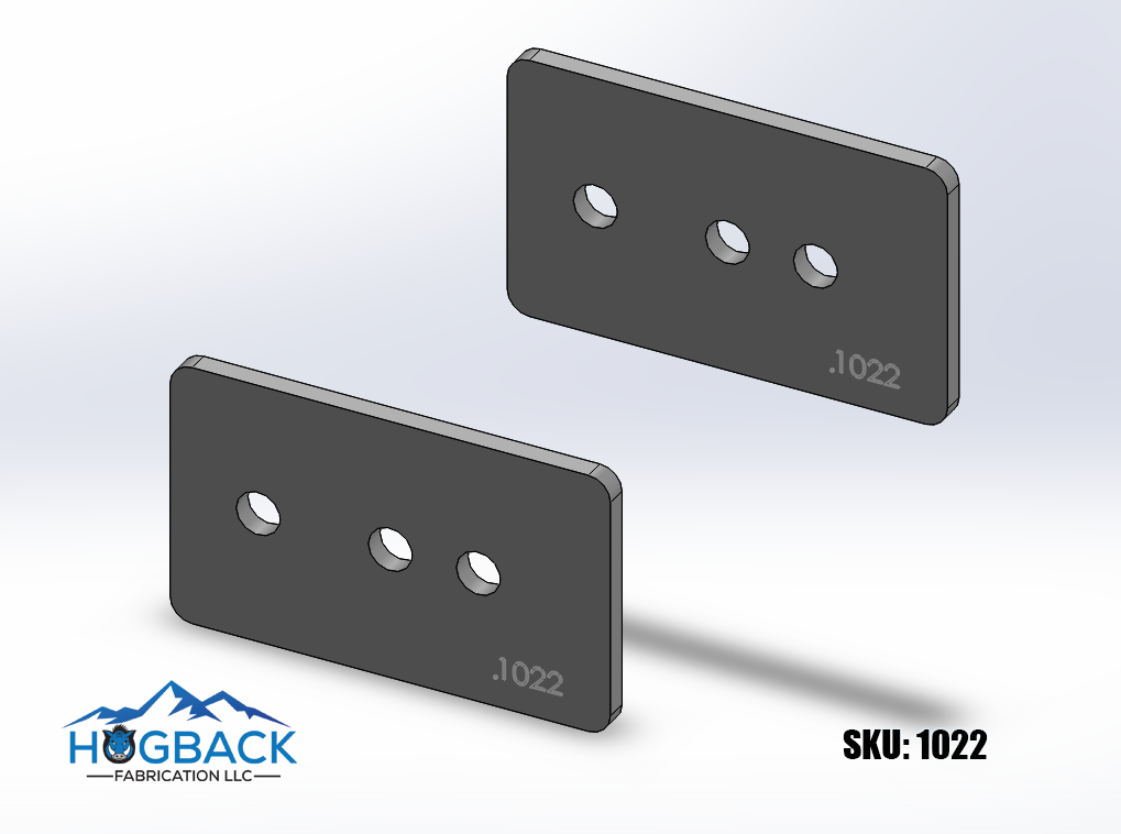 3 Inch wide axle relocation plate