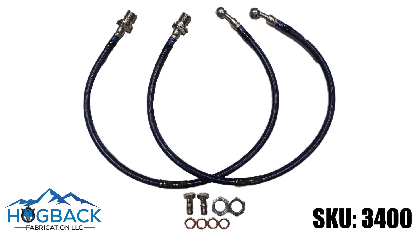 Stainless braided brake lines for swapping a superduty 60 in a GM squarebody Chevy