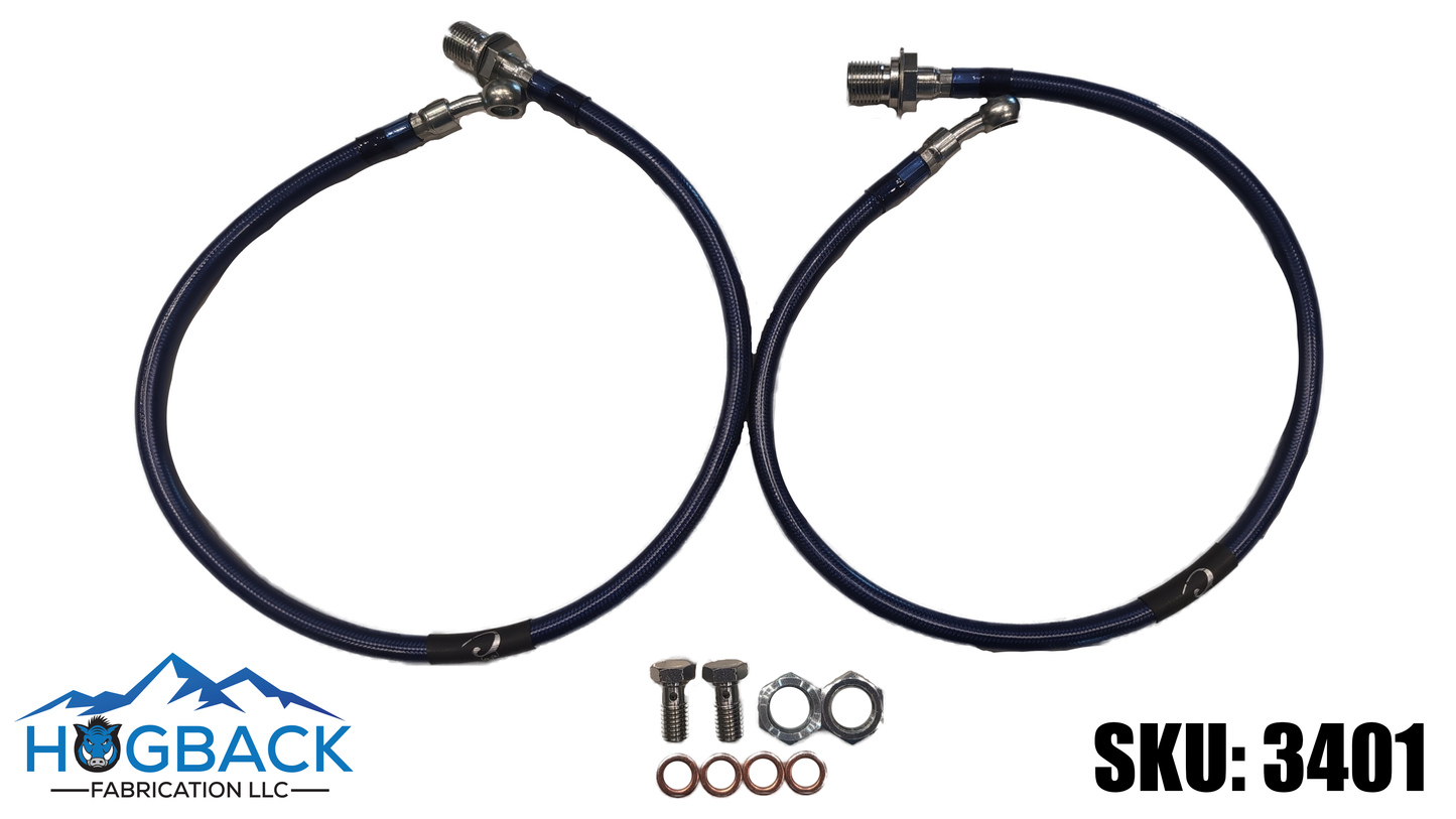 Stainless braided brake lines for swapping a superduty 60 in a GM squarebody Chevy