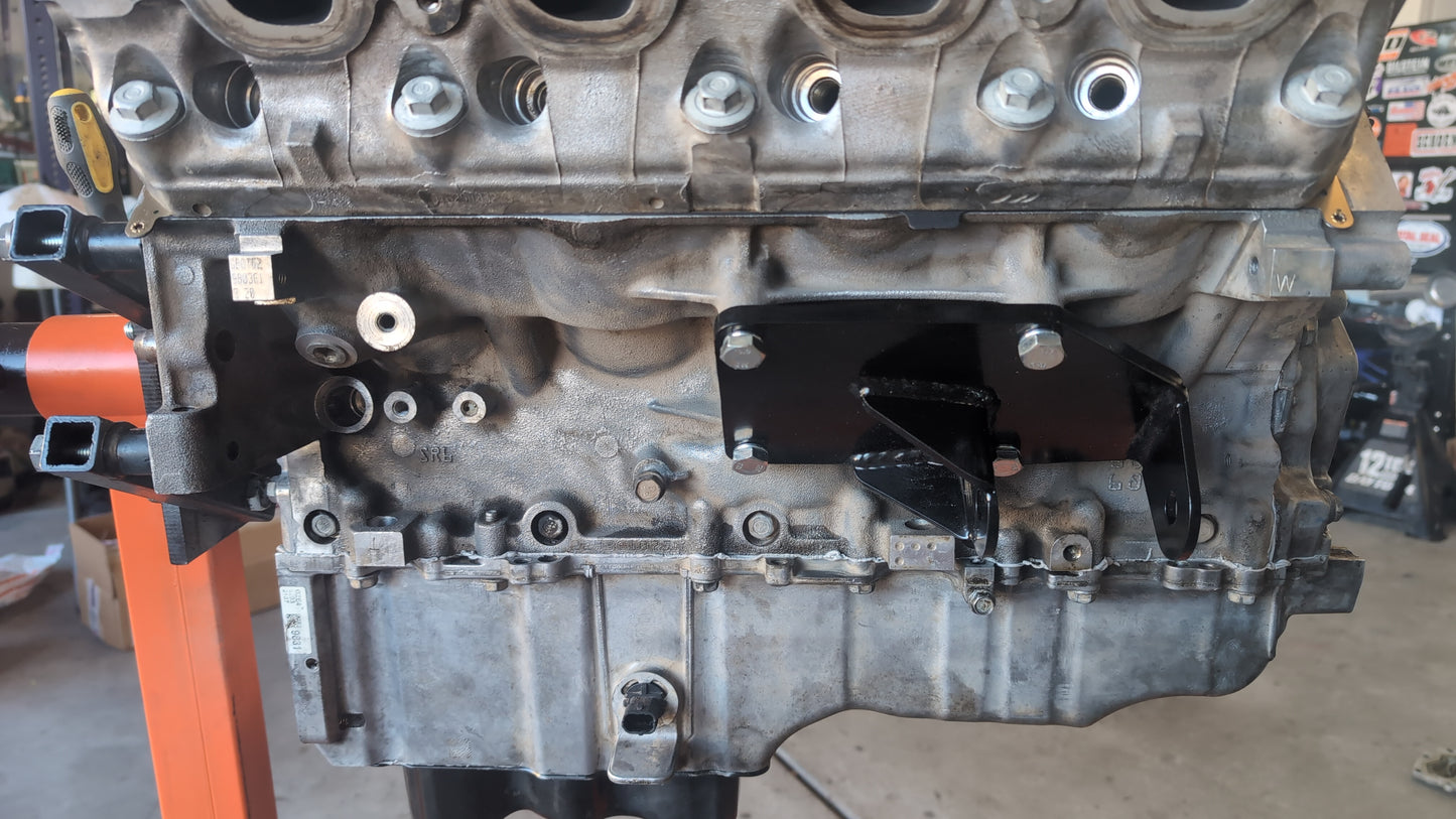 Hogback fab squarebody LT motor swap brackets installed
