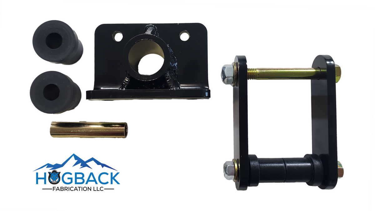 67-72 GM front suspension shackle hanger with HD shackles – hogbackfab