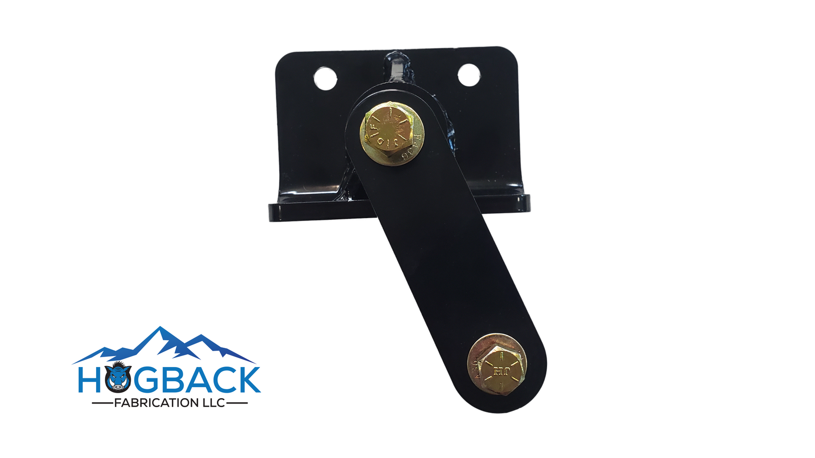 6772 GM front suspension shackle hanger with HD shackles hogbackfab